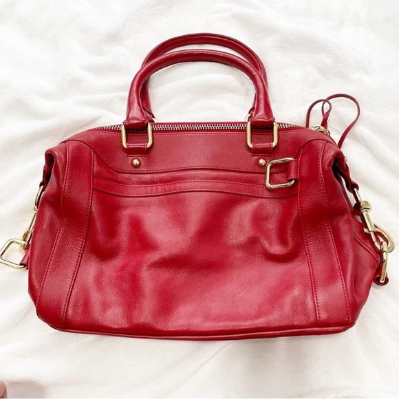 Rebecca Minkoff red leather mini handle bag top handle - Picture 2 of 9